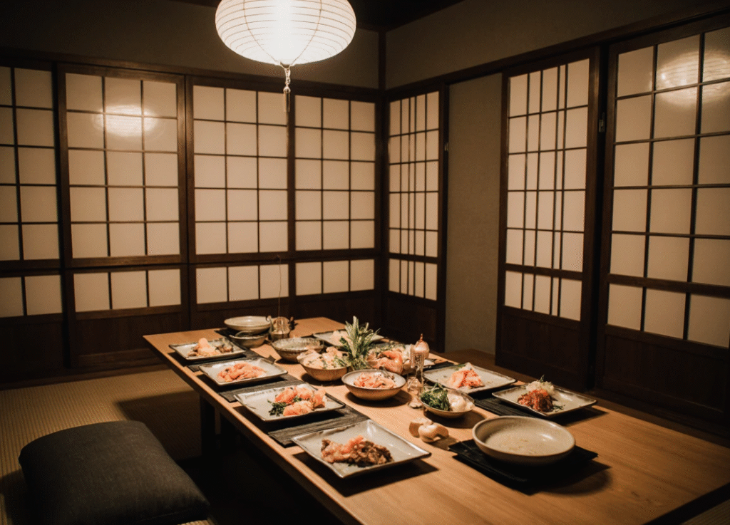 Traditional kaiseki course at Pontocho restaurant
