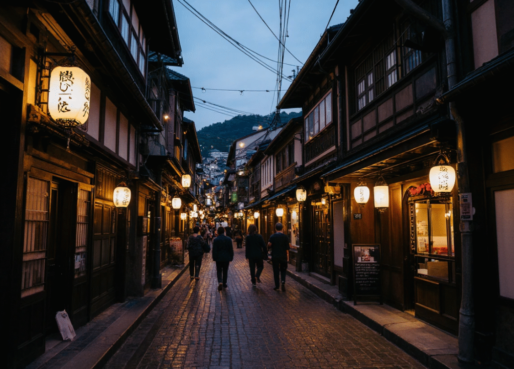 Kawayuka riverside dining platforms on Kamogawa River in Pontocho